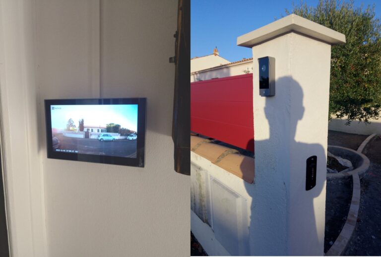 Visiophone connecté et commande à distance d'un portillon